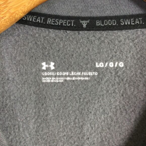 Under Armour Women Project Rock Pullover Loose Tie Bottom Sweatshirt Gray Size L - Picture 13 of 15